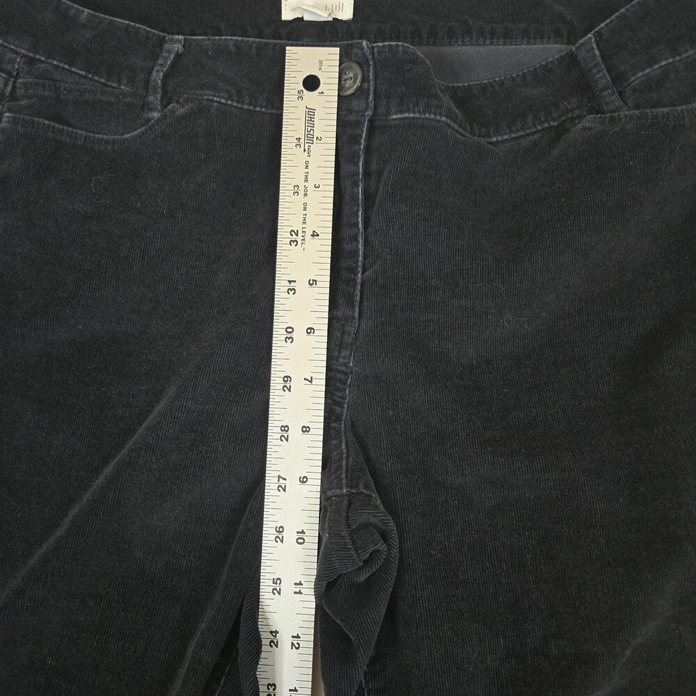 J. Jill Corduroy Pants Straight Leg Womens 14 Petite Black 0725 - Picture 6 of 10
